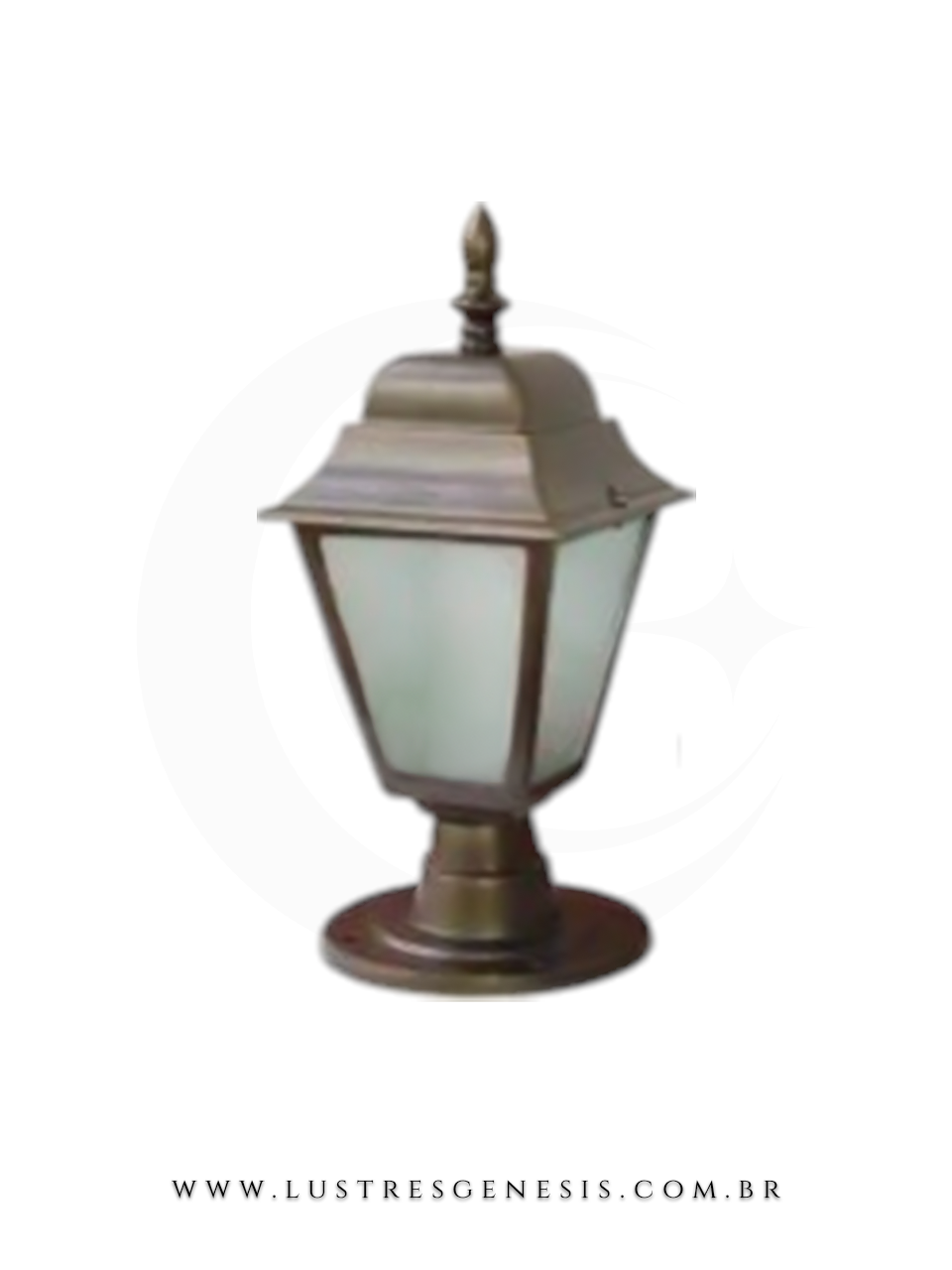 Poste Balizador de Jardim Externo 37cm em Alumínio Fundido Clássico para Fachada, Muro, Garagem e Área Externa Gourmet
